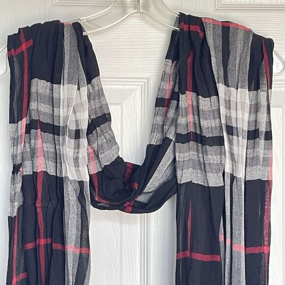 Women Scarf Shawl Rayon Plaid Multicolor 78 x 30 - Picture 5 of 11